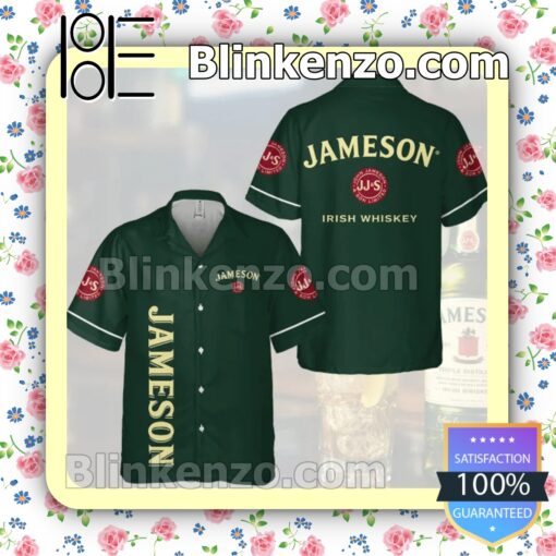 Jameson Dark Green Summer Hawaiian Shirt a