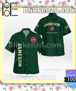 Jameson Irish Whiskey Dark Green Summer Hawaiian Shirt
