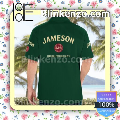 Jameson Irish Whiskey Dark Green Summer Hawaiian Shirt c