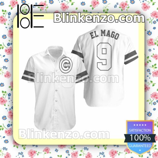 Javier Baez El Mago 9 Chicago Cubs Player White Jersey Inspired Style Summer Shirt