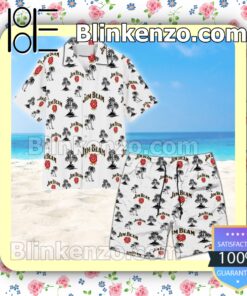Jim Beam Palm Tree Seamless Pattern Summer Hawaiian Shirt a