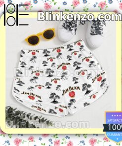 Jim Beam Palm Tree Seamless Pattern Summer Hawaiian Shirt c