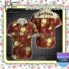 Jim Beam Yellow Tropical Floral Red Summer Shirts
