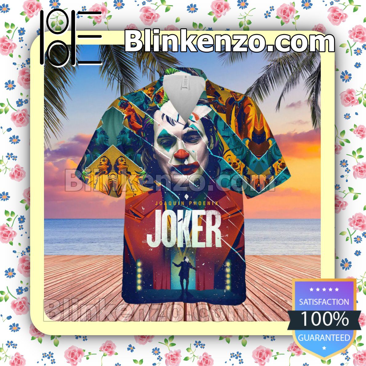 Joaquin Phoenix Joker Summer Hawaiian Shirt, Mens Shorts