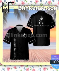Johnnie Walker Logo Black Summer Hawaiian Shirt a