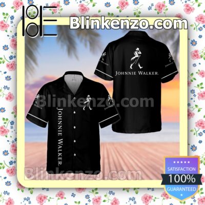 Johnnie Walker Logo Black Summer Hawaiian Shirt a