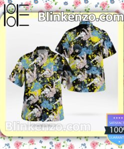 Judo Flowery Black Summer Hawaiian Shirt