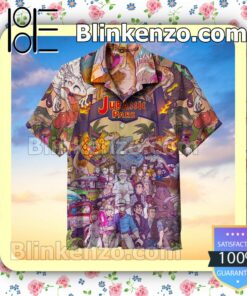 Jurassic Park Cartoon Version Summer Hawaiian Shirt, Mens Shorts