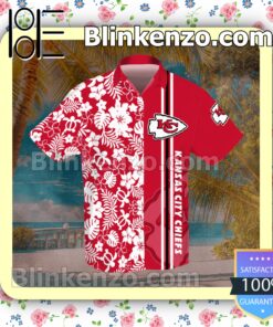 Kansas City Chiefs Flowery Red Summer Hawaiian Shirt b
