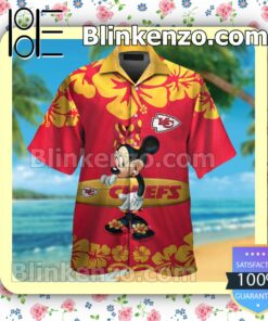 Kansas City Chiefs & Minnie Mouse Mens Shirt, Swim Trunk