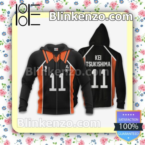 Karasuno Kei Tsukishima Uniform Num 11 Haikyuu Anime Personalized T-shirt, Hoodie, Long Sleeve, Bomber Jacket