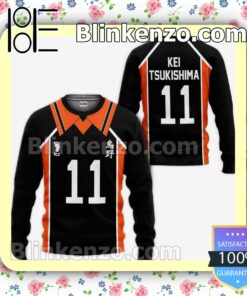 Karasuno Kei Tsukishima Uniform Num 11 Haikyuu Anime Personalized T-shirt, Hoodie, Long Sleeve, Bomber Jacket a