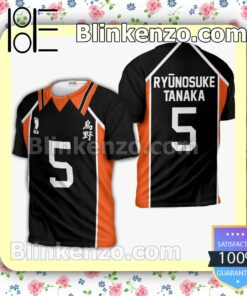 Karasuno Ryunosuke Tanaka Uniform Num 5 Haikyuu Anime Personalized T-shirt, Hoodie, Long Sleeve, Bomber Jacket b