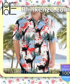 Karate Martial Arts Flowery Summer Hawaiian Shirt b