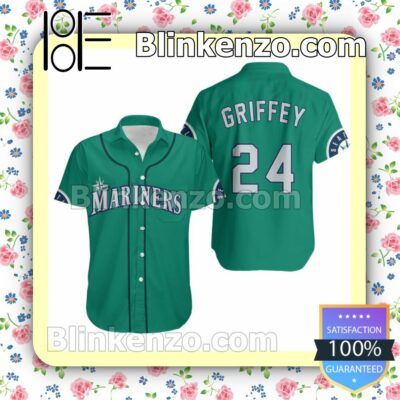 Ken Griffey Jr 24 Seattle Mariners Northwest Green Jersey Inspired Summer Shirt