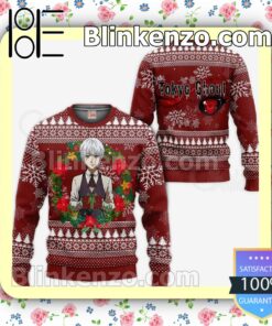 Ken Kaneki Ugly Christmas Tokyo Ghoul Anime Gift Idea Personalized T-shirt, Hoodie, Long Sleeve, Bomber Jacket