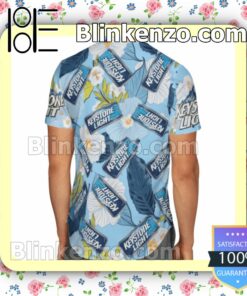 Keystone Light Blue Summer Hawaiian Shirt, Mens Shorts a