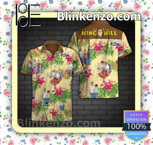 King Of The Hill Pink Plumeria Yellow Summer Shirts