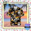 Kiss Rock Band Tropical Forest Black Summer Hawaiian Shirt, Mens Shorts