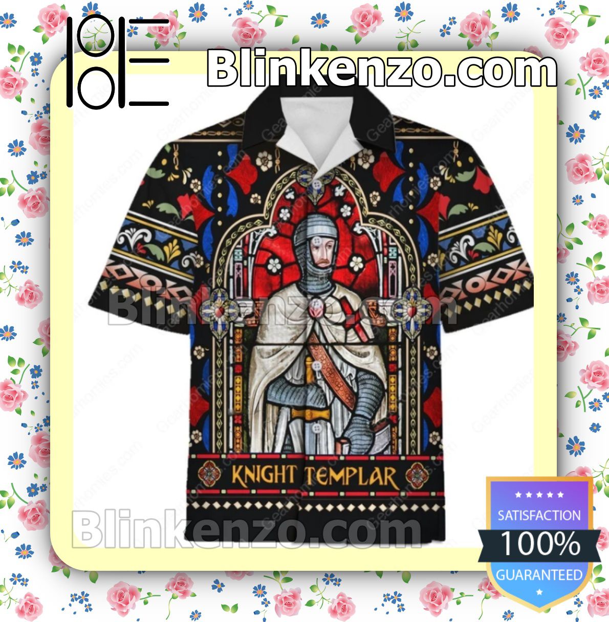 Knight Templar Stained Glass Summer Shirts