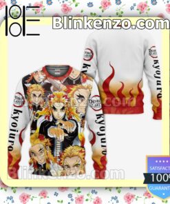 Kyojuro Rengoku Flame Hashira Custom Demon Slayer Anime Personalized T-shirt, Hoodie, Long Sleeve, Bomber Jacket a