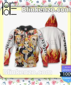 Kyojuro Rengoku Flame Hashira Custom Demon Slayer Anime Personalized T-shirt, Hoodie, Long Sleeve, Bomber Jacket b