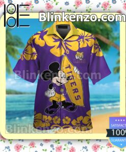 LSU Tigers & Mickey Mouse Mens Shirt, Swim Trunk