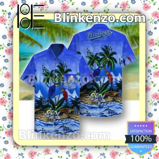 La Dodgers Parrot Flowers Blue Summer Shirts