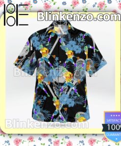 Lacrosse Sport Flowery Black Summer Hawaiian Shirt a