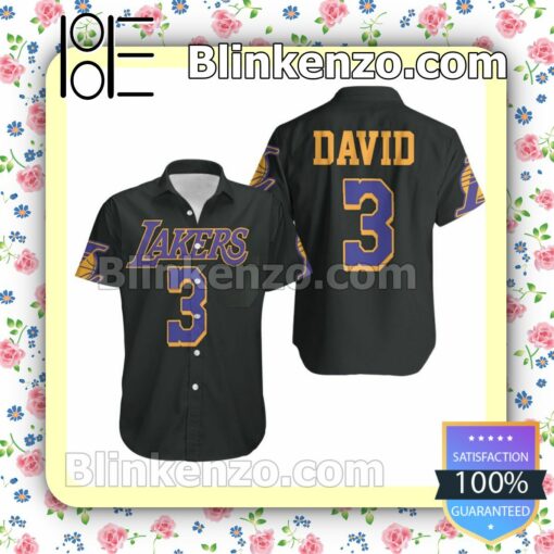 Lakers 3 Anthony Davis 2020-21 Earned Edition Black Jersey Inspired Summer Shirt