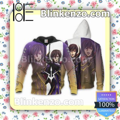 Lamperouge Lelouch Code Geass Custom Anime Personalized T-shirt, Hoodie, Long Sleeve, Bomber Jacket b