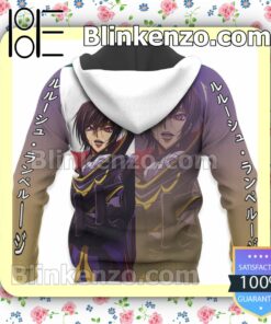 Lamperouge Lelouch Code Geass Custom Anime Personalized T-shirt, Hoodie, Long Sleeve, Bomber Jacket x