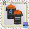 Lando Norris 4 McLaren F1 Team Racing Sparco Dell Technologies Black Summer Hawaiian Shirt