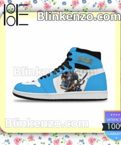 League of Legends YASUO UNC Blue Air Jordan 1 Mid Shoes