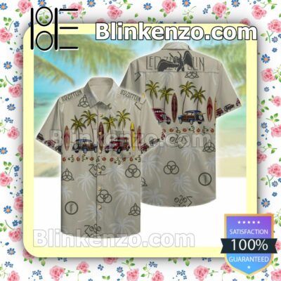 Led Zeppelin Beach Pattern Summer Shirt