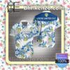 Leeds United Fc Blue Tropical Floral White Summer Shirts