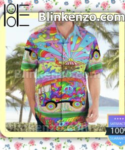 Let's Riding On Magic Hippie Bus Summer Shirts c