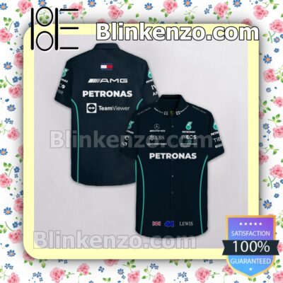 Lewis Hamilton 44 Mercedes AMG Petronas F1 Racing Team Viewer Ineos Ubs Summer Hawaiian Shirt b