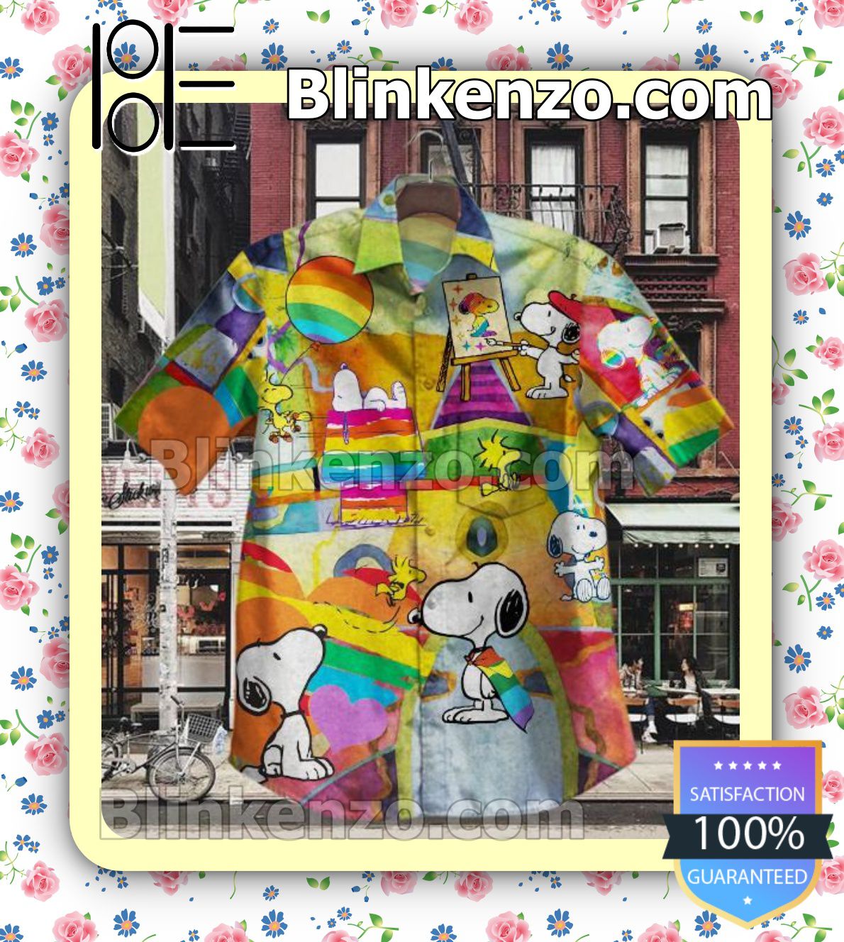 Lgbt Snoopy Casual Button-down Shirts