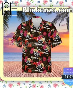 Linkin Park Rock Band Floral Pattern Summer Hawaiian Shirt, Mens Shorts