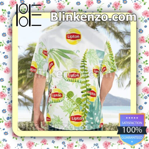 Lipton Ice Tea Flowery Summer Hawaiian Shirt a