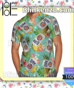 Lite Beer Summer Hawaiian Shirt, Mens Shorts