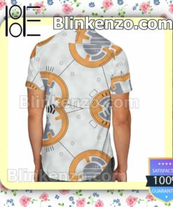 Little Round Droid Star Wars BB8 Inspired Summer Hawaiian Shirt, Mens Shorts a