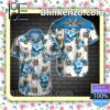 Looney Tunes Blue Tropical Floral White Summer Shirts