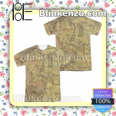 Lord of the Rings Middle Earth Map Gift T-Shirts