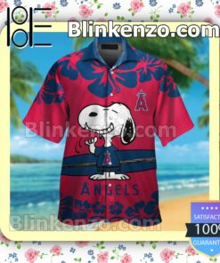 Los Angeles Angels Snoopy Mens Shirt, Swim Trunk
