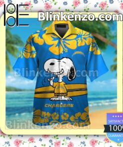 Los Angeles Chargers & Snoopy Mens Shirt, Swim Trunk