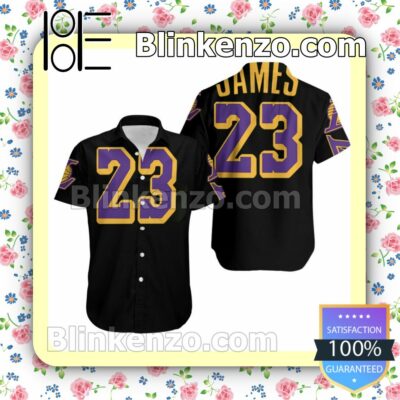 Los Angeles Lakers 23 Lebron James Black Summer Shirt