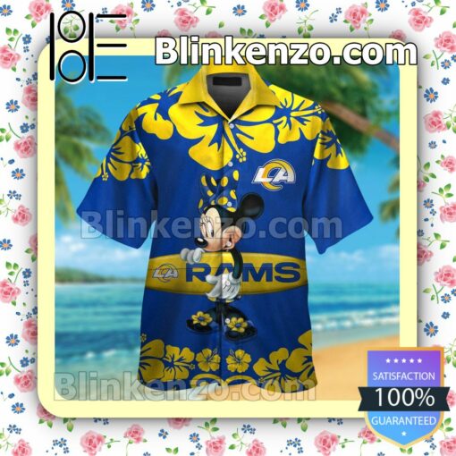 Los Angeles Rams & Minnie Mouse Mens Shirt, Swim Trunk