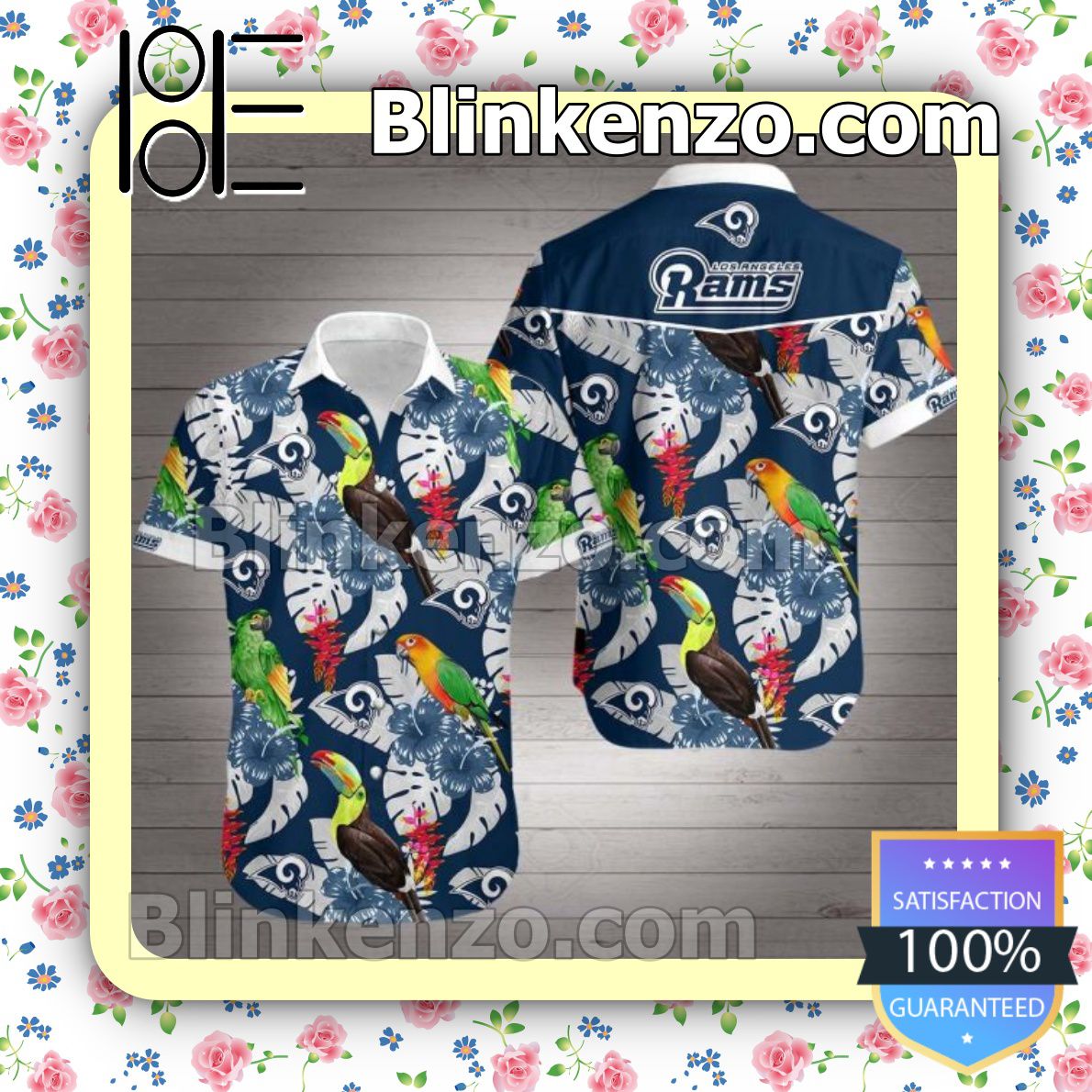 Los Angeles Rams Parrot Hibiscus Summer Shirts